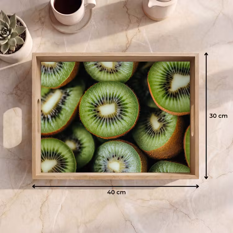 Kiwi - Fruit - Groen Dienblad Rechthoek middel -USP_Formaat