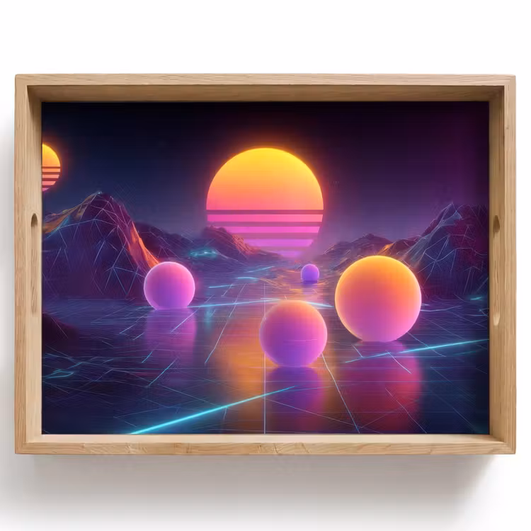 Landschap - Bergen - Bollen - Licht Dienblad Rechthoek middel -z3d_shopping