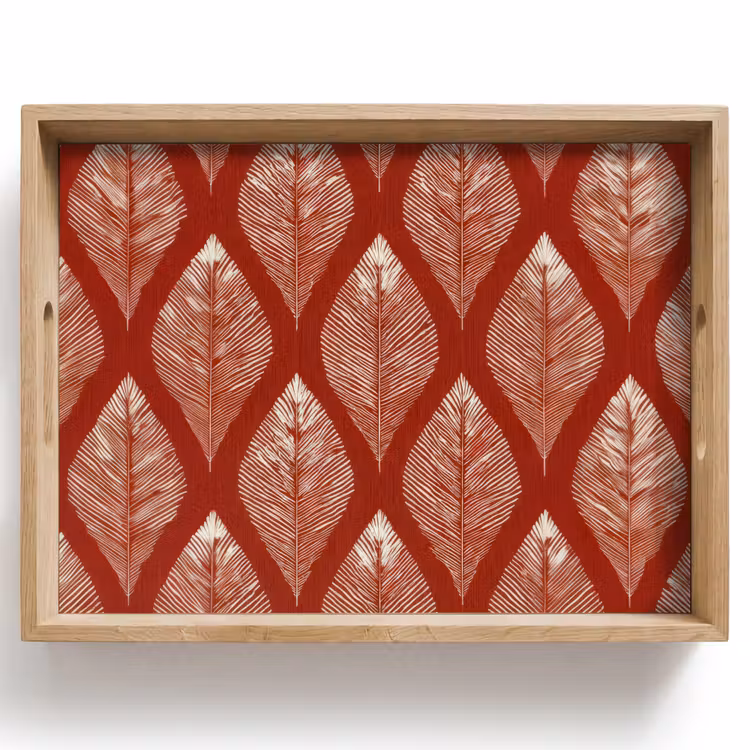 Bladeren - Rood - Elegant Dienblad Rechthoek middel -z3d_shopping