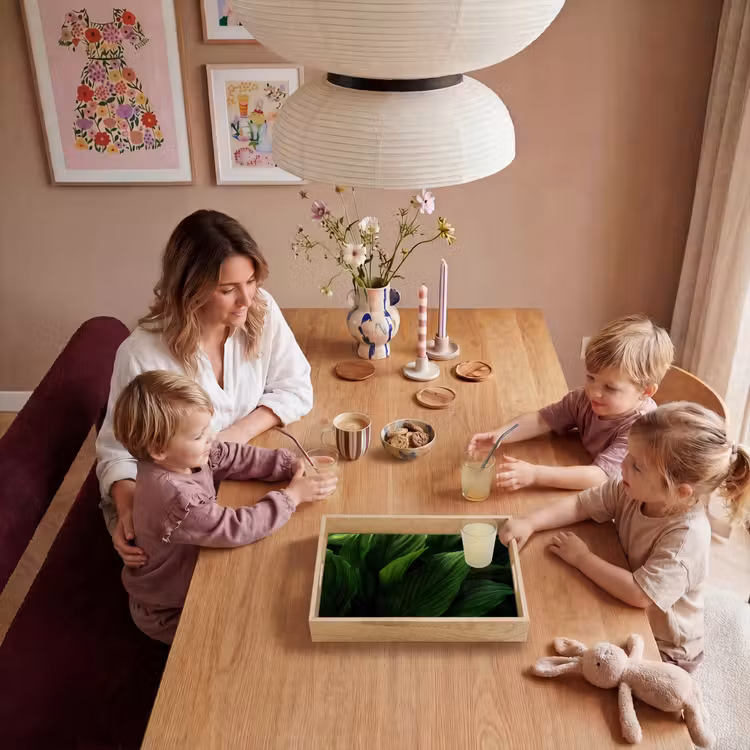 Bladeren - Schaduw - Groen - Textuur Dienblad Rechthoek middel -sfeer4
