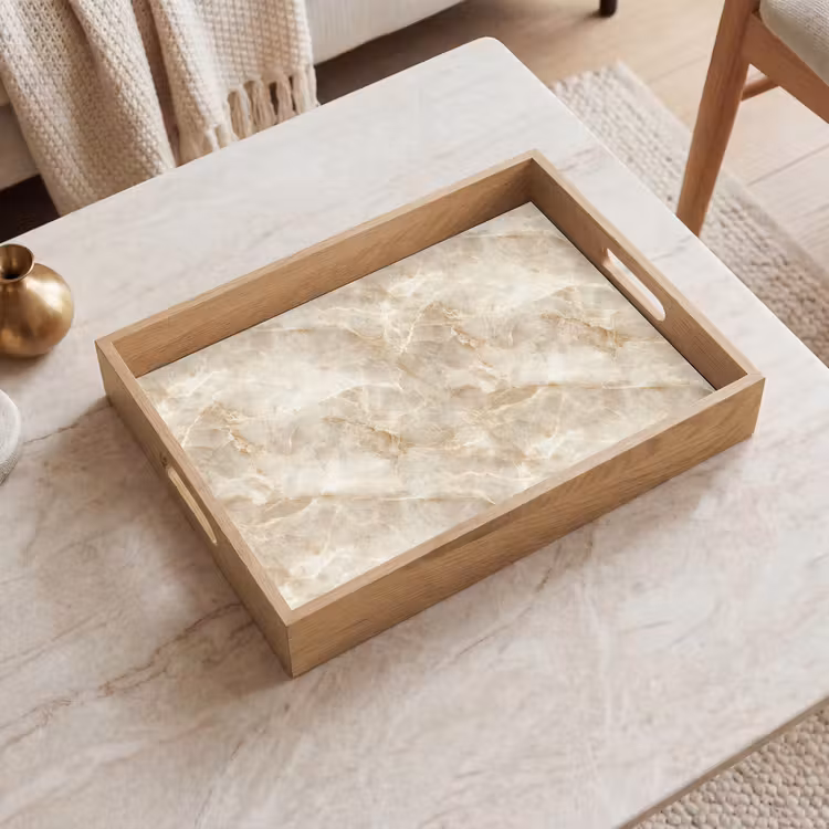 Lichtbeige - Onyx - Subtiel Dienblad Rechthoek middel 911 -sfeer1