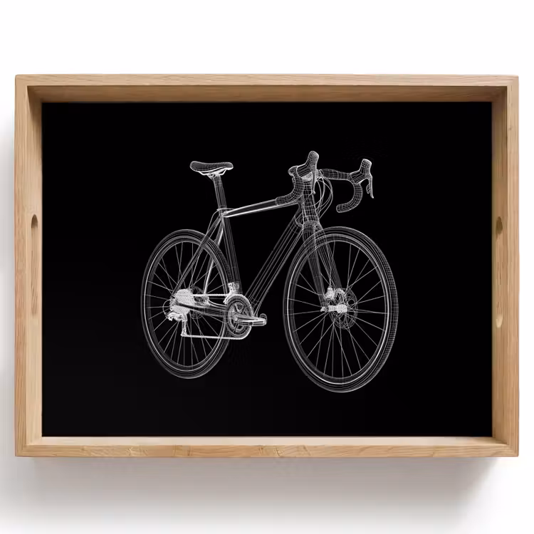 Lijnen - Illustratie - Wit Dienblad Rechthoek middel -z3d_shopping
