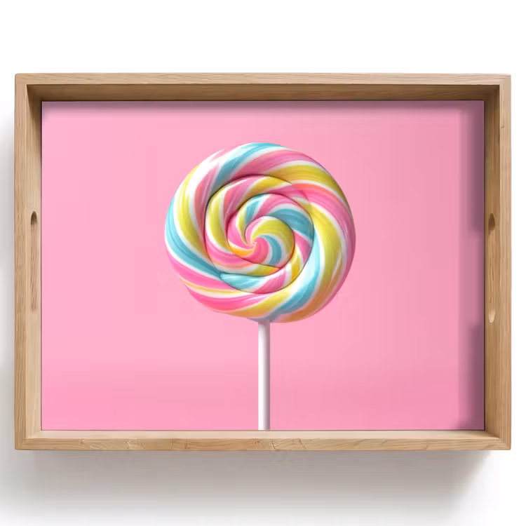 Lolly - Roze - Snoep - Zoet Dienblad Rechthoek middel -z3d_shopping