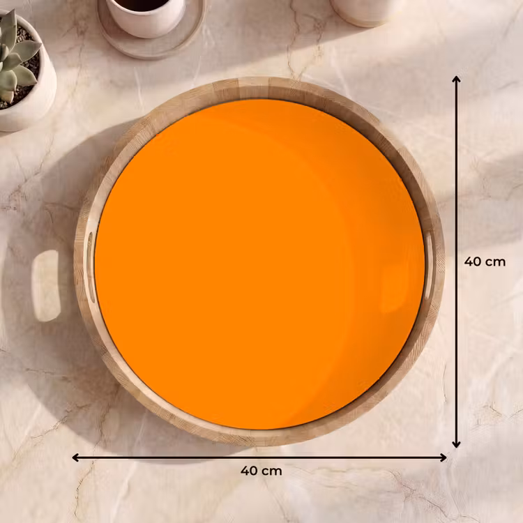 Marigold - Glow - Oranje Dienblad Rond middel 914 -USP_Formaat