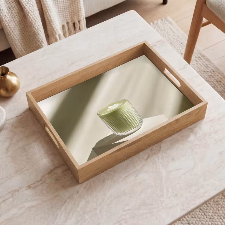 Matcha - Glas - Groen - Minimalistisch Dienblad Rechthoek middel -sfeer1