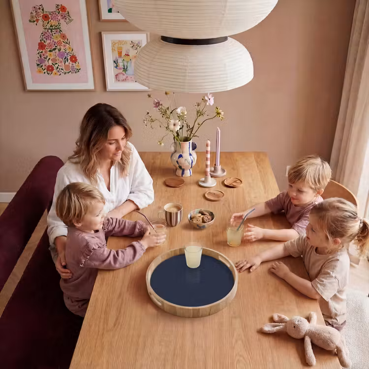Midnight - Swing - Blauw Dienblad Rond middel 914 -sfeer4