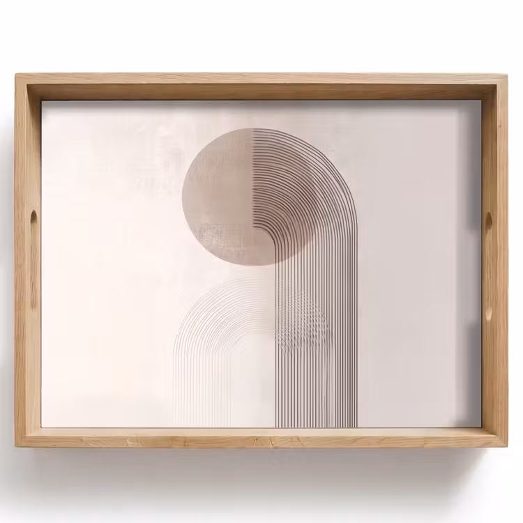 Minimalistisch - Cirkel - Lichtgrijs Dienblad Rechthoek middel -z3d_shopping