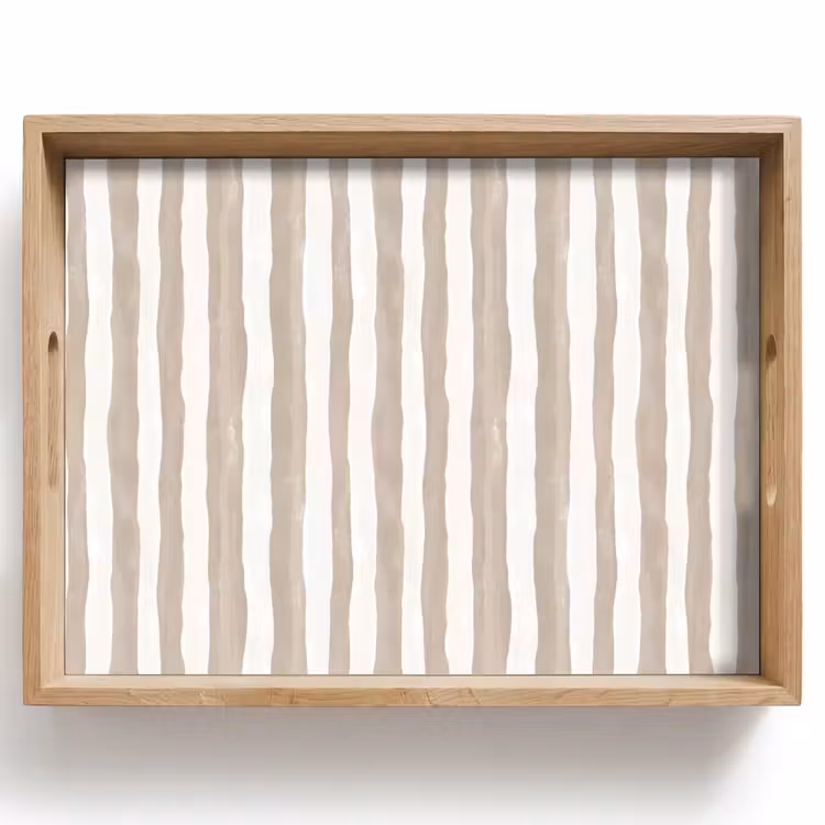 Minimalistisch - Strepen - Beige Dienblad Rechthoek middel 911 -z3d_shopping