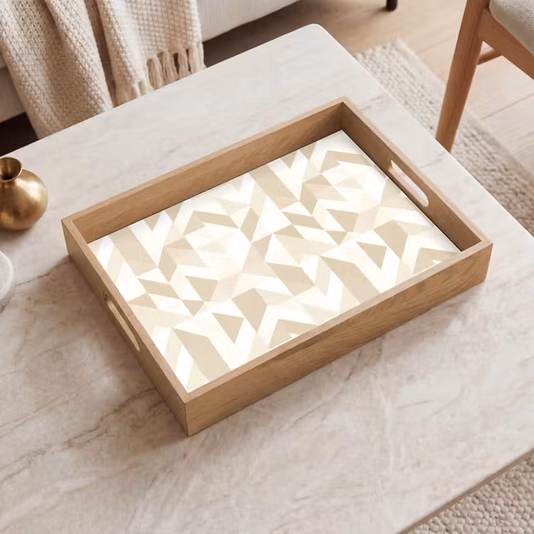 Modern - Abstract - Beige Dienblad Rechthoek middel 911 -sfeer1