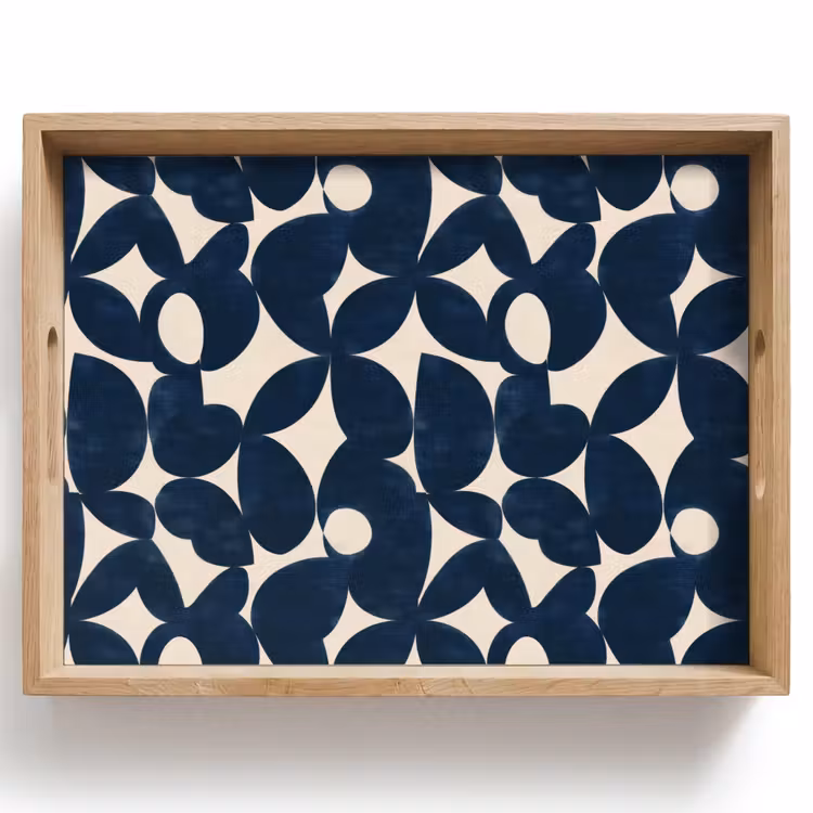 Modern - Geometrisch - Blauw Dienblad Rechthoek middel 911 -z3d_shopping