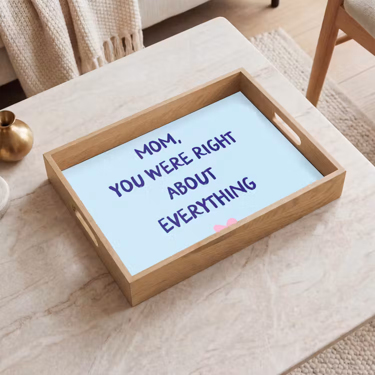 Moeder - Quote - Blauw Dienblad Rechthoek middel -sfeer1
