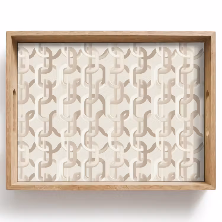 Motief - Abstract - Beige Dienblad Rechthoek middel 911 -z3d_shopping