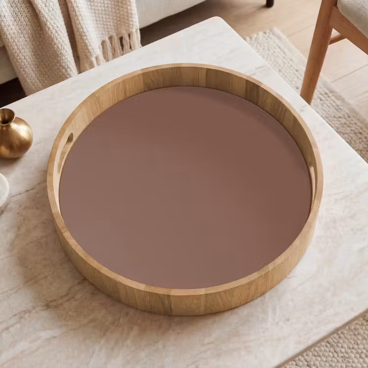 Muted - Chestnut - Bruin Dienblad Rond middel 914 -sfeer1