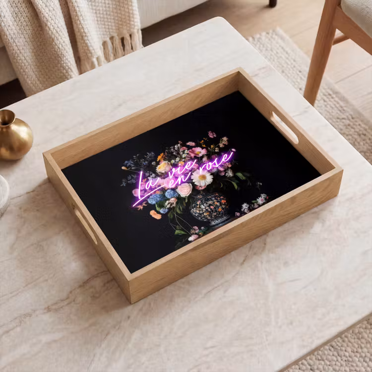 Neon - Vaas - Bloemen Dienblad Rechthoek middel -sfeer1
