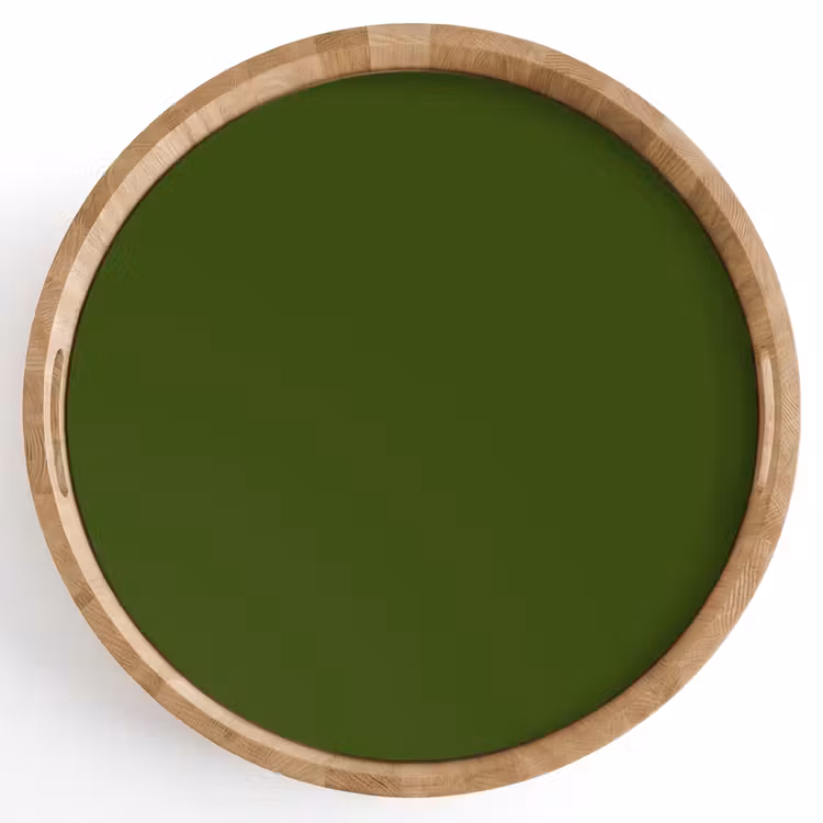 Olive - Drab - Groen Dienblad Rond middel 914 -z3d_shopping