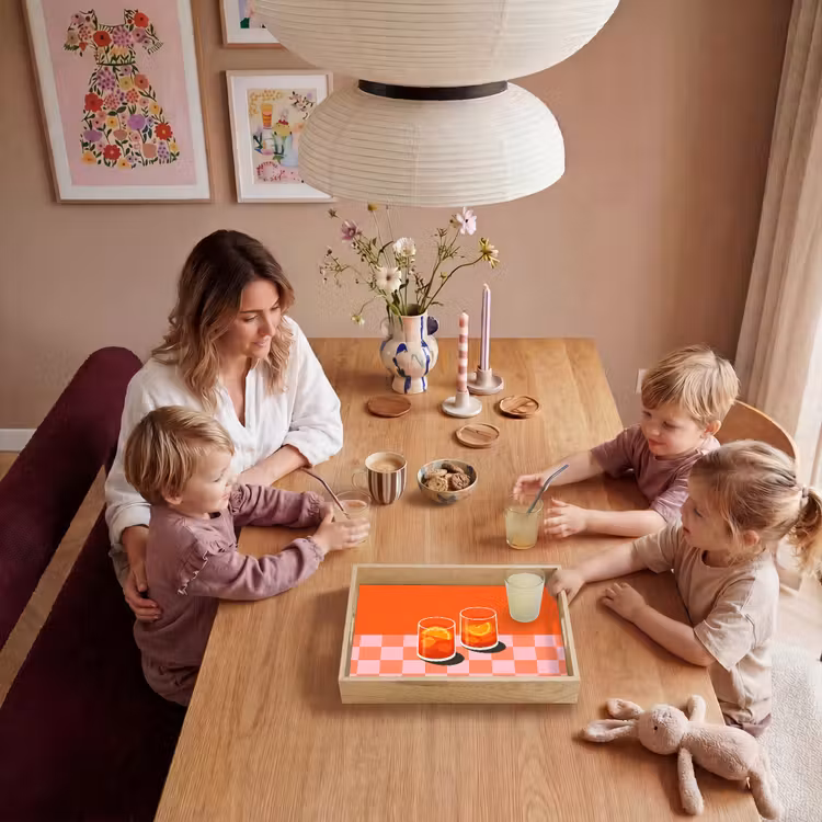 Sinaasappel - Glazen - Oranje Dienblad Rechthoek middel -sfeer4