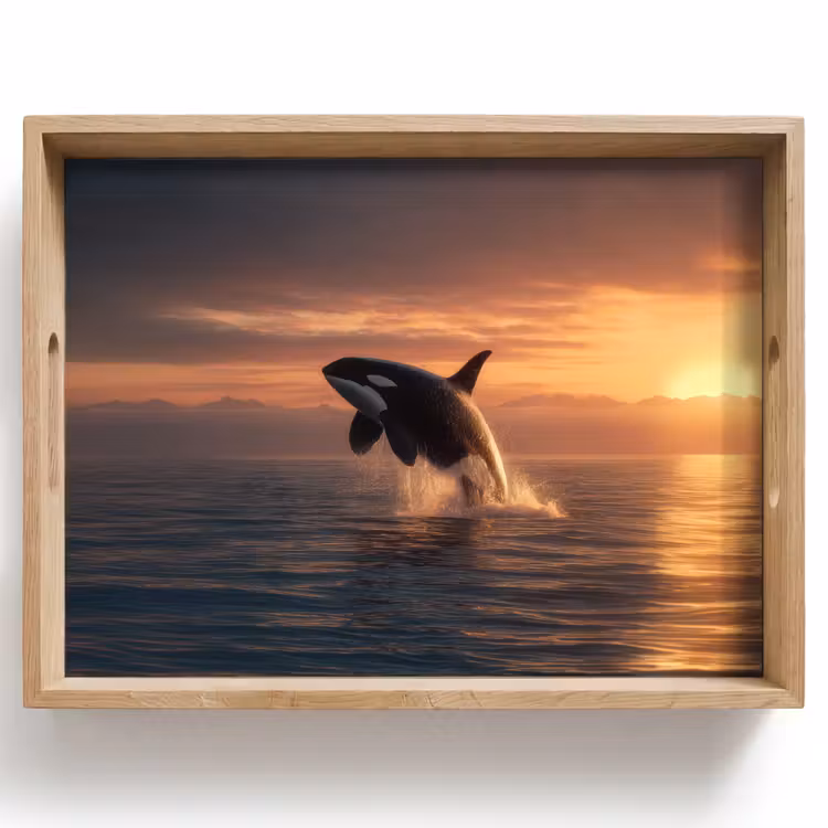Orka - Zee - Zonsondergang Dienblad Rechthoek middel -z3d_shopping