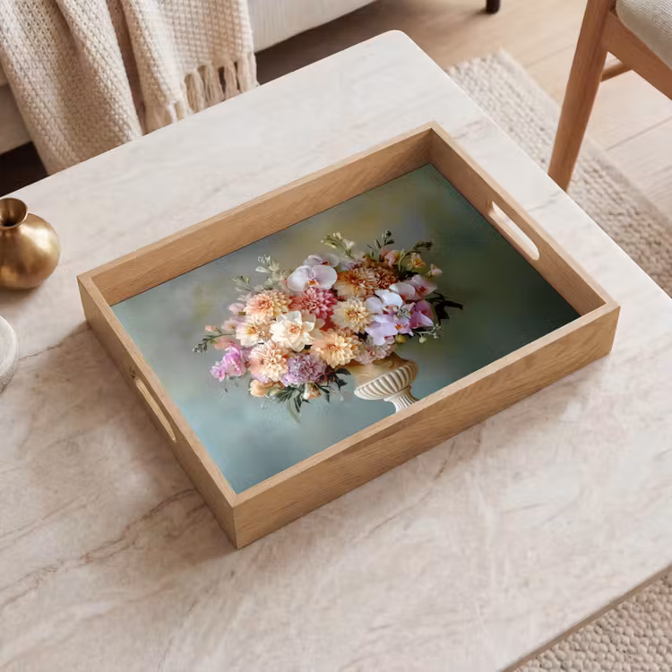 Orchidee - Boeket - Vaas - Bloemen Dienblad Rechthoek middel -sfeer1