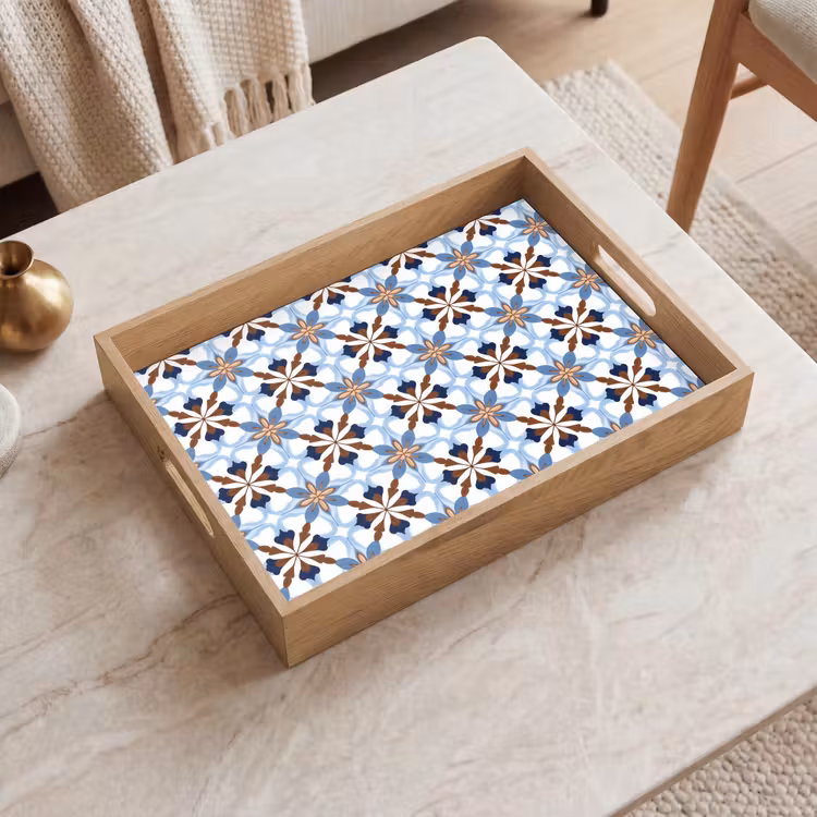 Ornament - Tegel - Kleurrijk Dienblad Rechthoek middel 911 -sfeer1