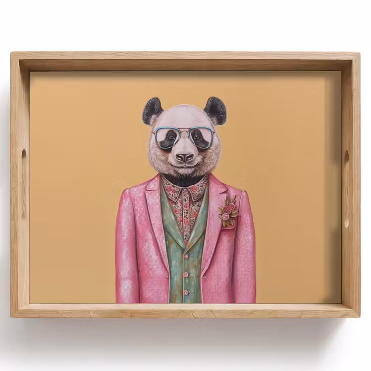 Panda - Pak - Zonnebril - Blauw Dienblad Rechthoek middel -z3d_shopping