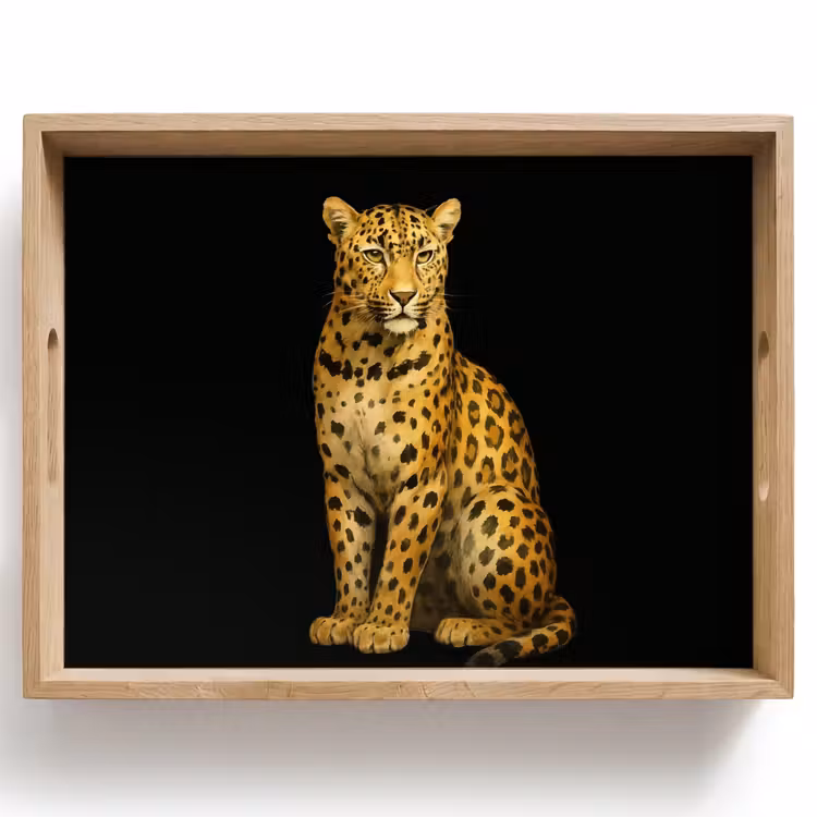 Panter - Realistisch - Bruin Dienblad Rechthoek middel -z3d_shopping