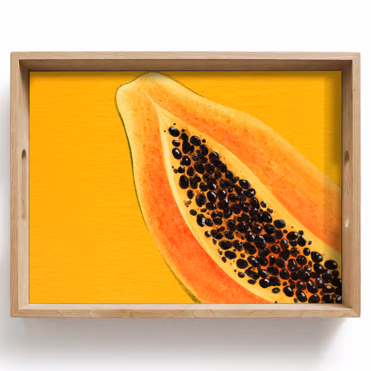 Papaja - Oranje - Topisch Dienblad Rechthoek middel -z3d_shopping
