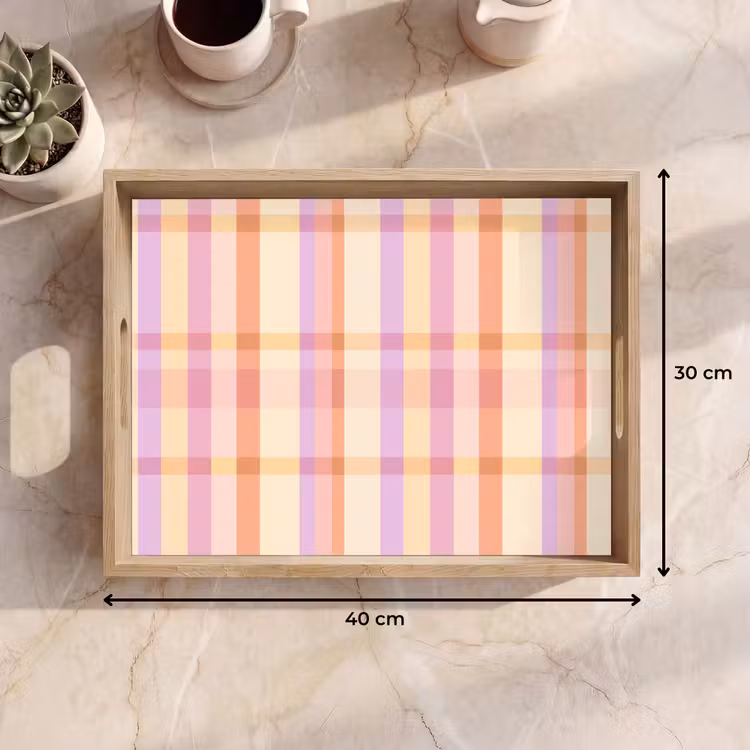 Pastel - uitpatroon - Geometrisch Dienblad Rechthoek middel 911 -USP_Formaat