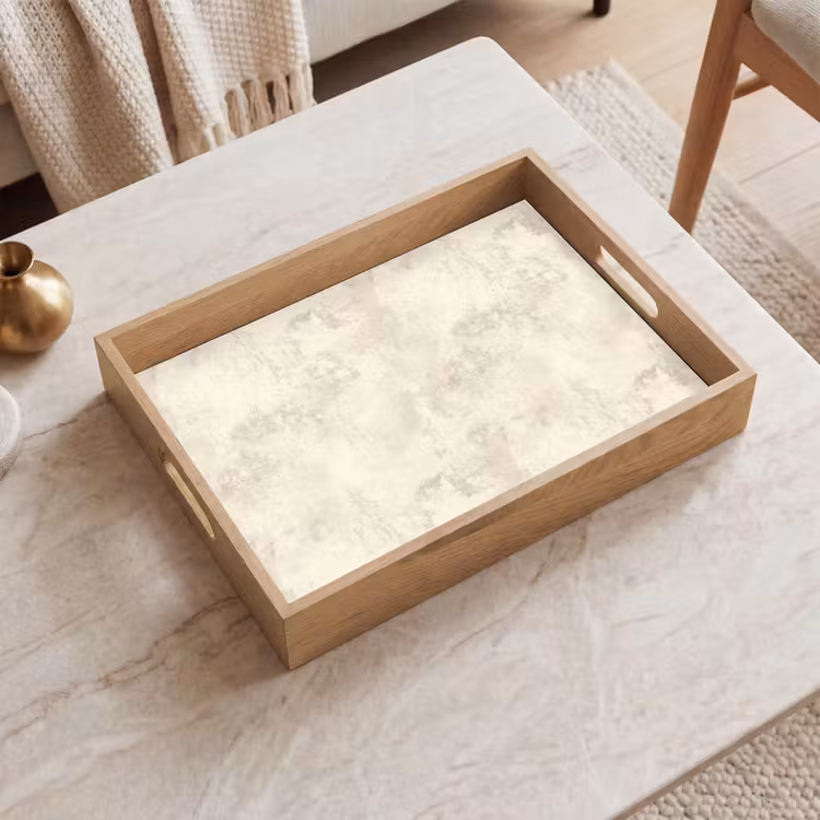 Patroon - Organisch - Beige Dienblad Rechthoek middel 911 -sfeer1