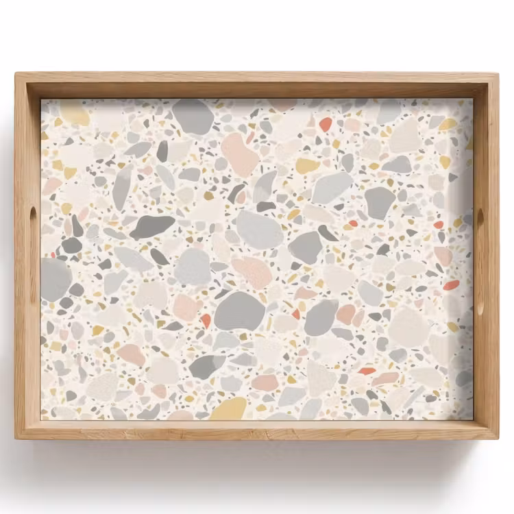 Patronen - Licht - Terrazzo - Decoratie Dienblad Rechthoek middel -z3d_shopping