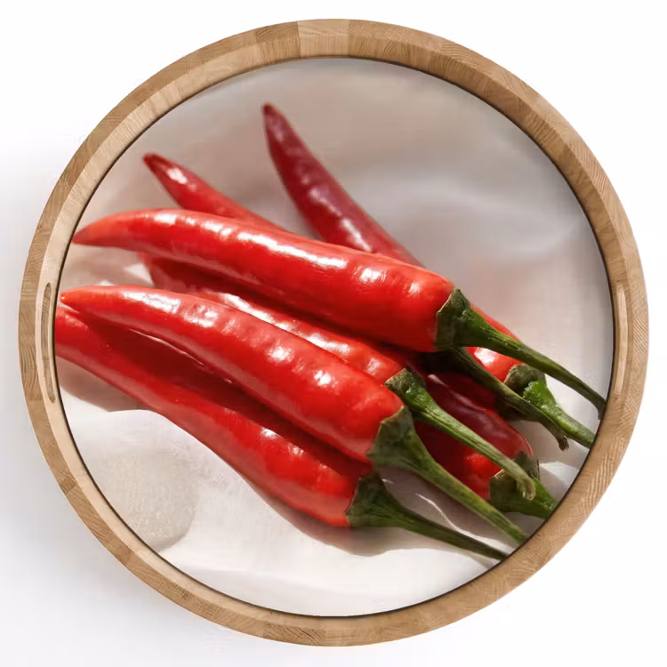 Tray - Pepper - Red - Food - Peper - Rood - Eten Dienblad Rond middel