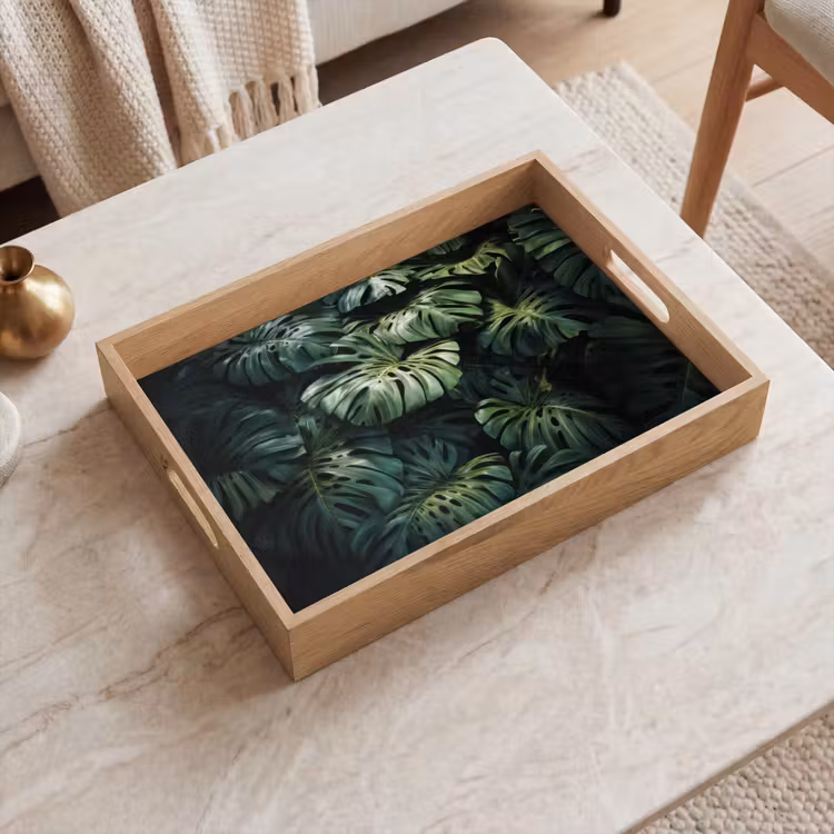 Plant - Monstera - Lichtinval Dienblad Rechthoek middel -sfeer1