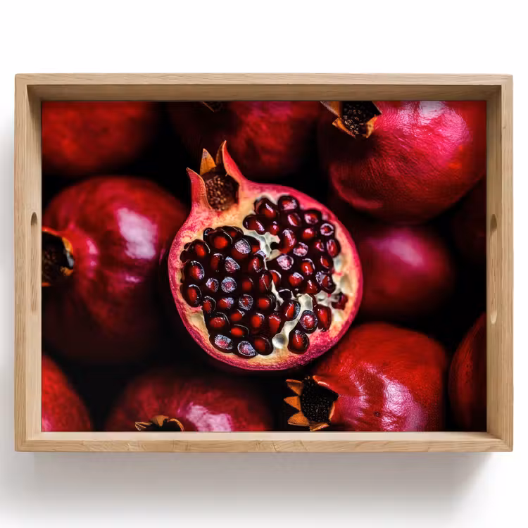 Granaatappel - Rood - Fruit Dienblad Rechthoek middel -z3d_shopping