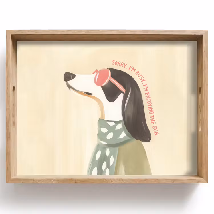 Quote - Hond - Zonnebril Dienblad Rechthoek middel -z3d_shopping