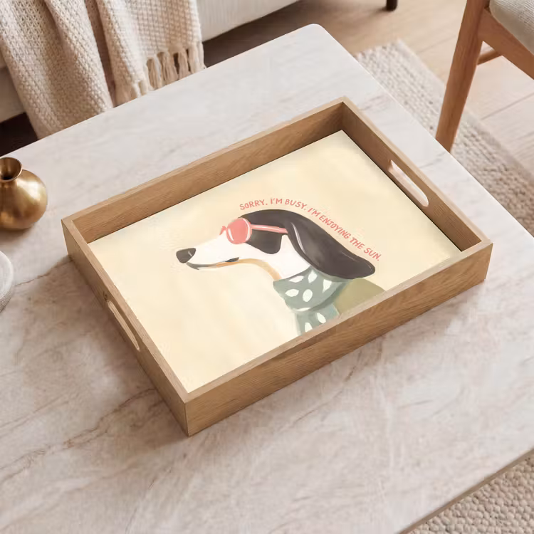 Quote - Hond - Zonnebril Dienblad Rechthoek middel -sfeer1