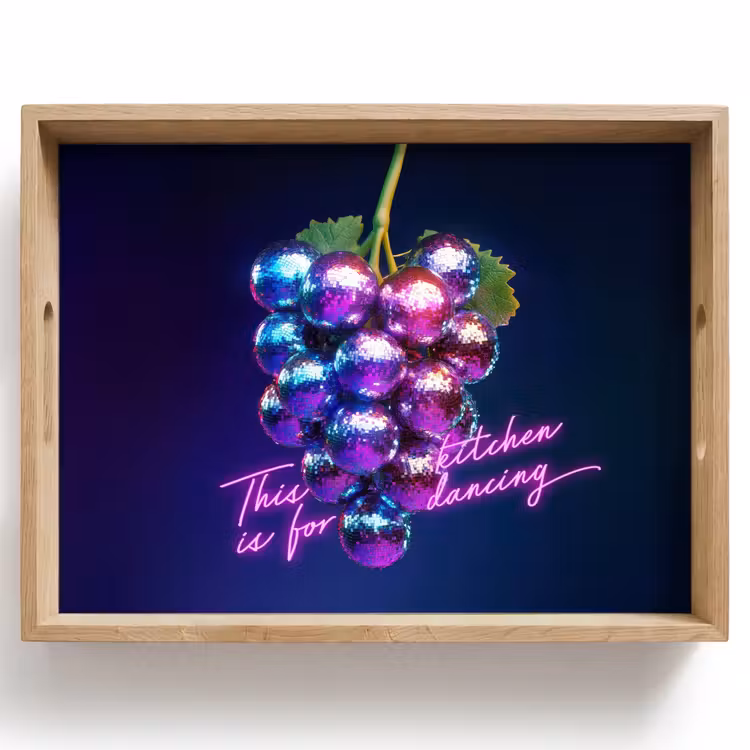 Quote - Neon - Disco - Druiven Dienblad Rechthoek middel -z3d_shopping