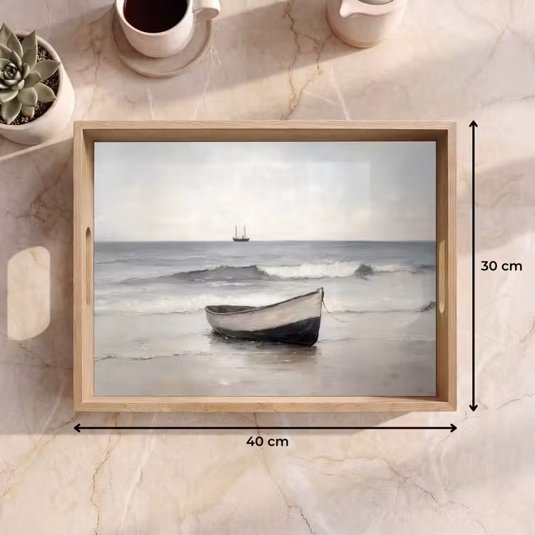 Roeiboot - Zee - Horizon Dienblad Rechthoek middel -USP_Formaat