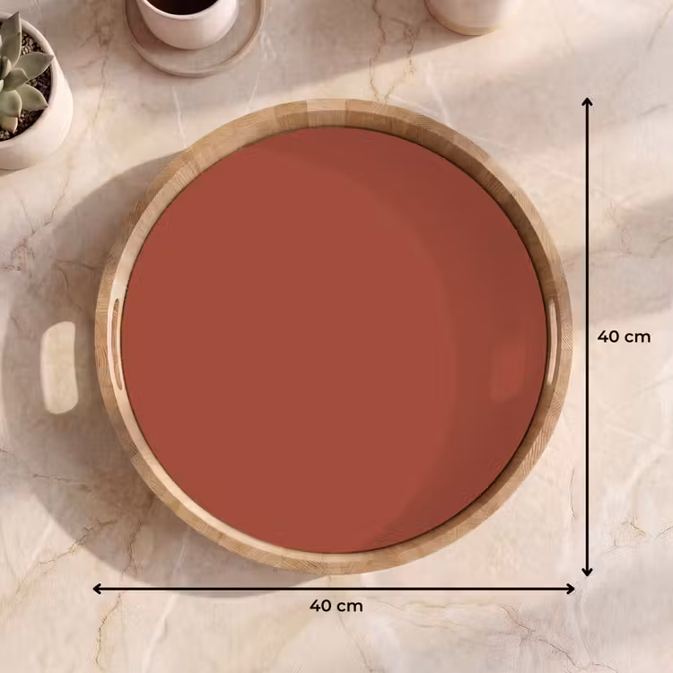 Rustic - Terracotta - Oranje Dienblad Rond middel 914 -USP_Formaat
