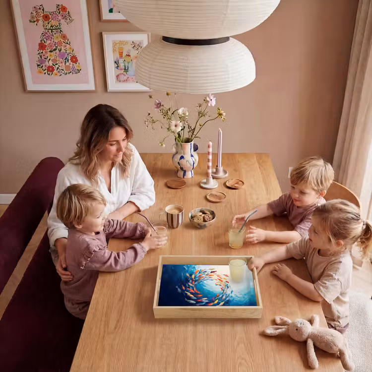 Zee - Vissen - Kleurrijk - Dynamisch Dienblad Rechthoek middel -sfeer4
