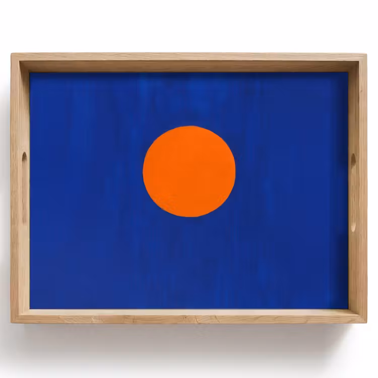 Vorm - Rond - Minimalistisch - Blauw Dienblad Rechthoek middel -z3d_shopping