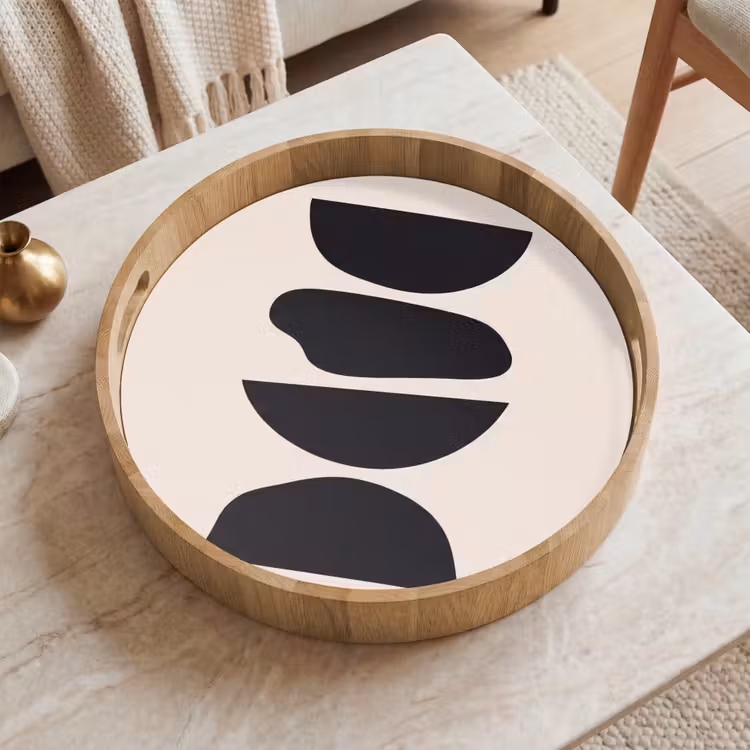 Tray - Shapes - Abstract - Modern - Vormen - Abstract - Modern Dienblad Rond middel