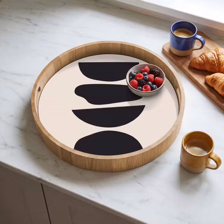 Tray - Shapes - Abstract - Modern - Vormen - Abstract - Modern Dienblad Rond middel