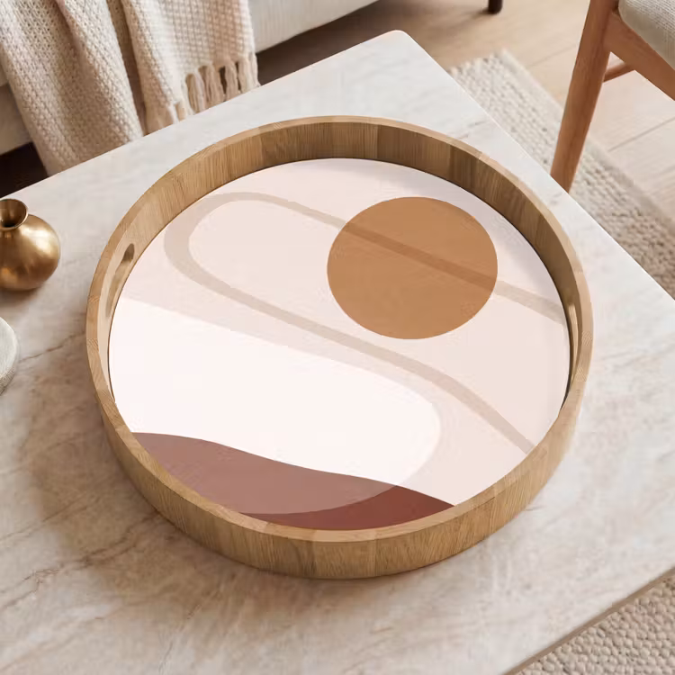 Tray - Shapes - Organic - Art - Vormen - Organisch - Kunst Dienblad Rond middel