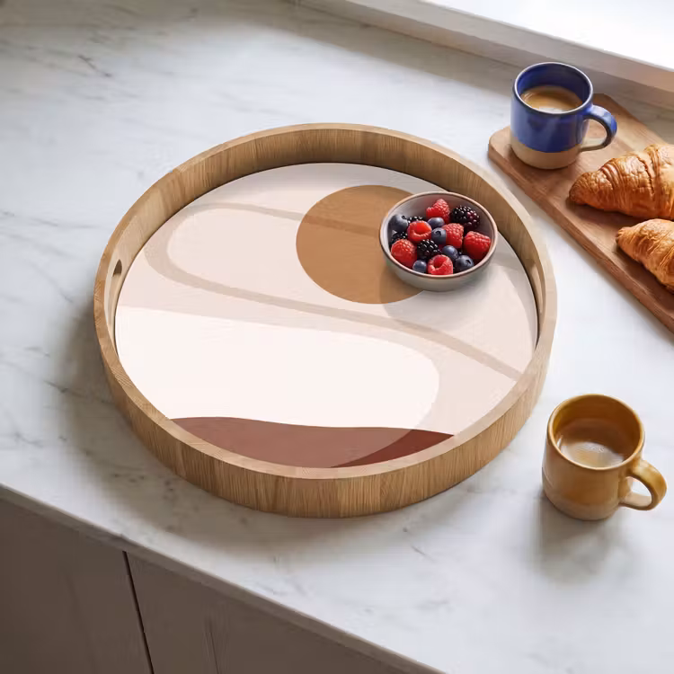 Tray - Shapes - Organic - Art - Vormen - Organisch - Kunst Dienblad Rond middel