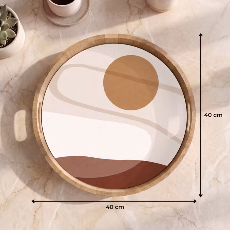 Tray - Shapes - Organic - Art - Vormen - Organisch - Kunst Dienblad Rond middel