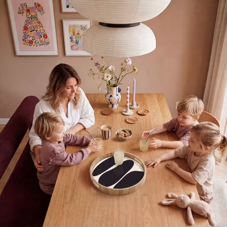 Tray - Shapes - Organic - Black - Vormen - Organisch - Zwart Dienblad Rond middel
