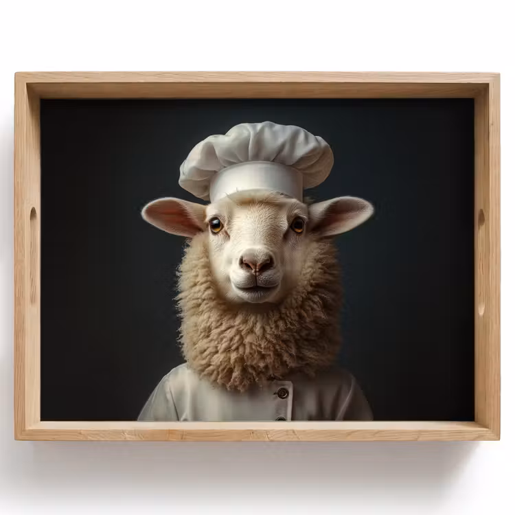 Schaap - Wol - Kok Dienblad Rechthoek middel -z3d_shopping