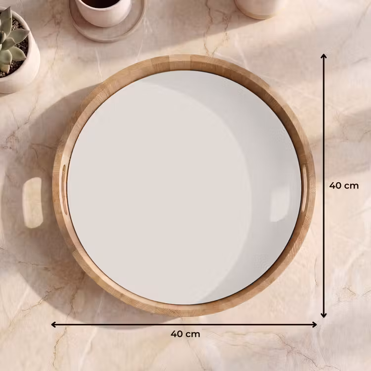 Silent - Sandstone - Grijs Dienblad Rond middel 914 -USP_Formaat