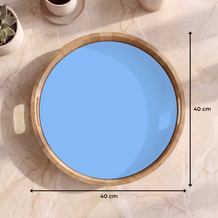Sky - Glow - Blauw Dienblad Rond middel 914 -USP_Formaat