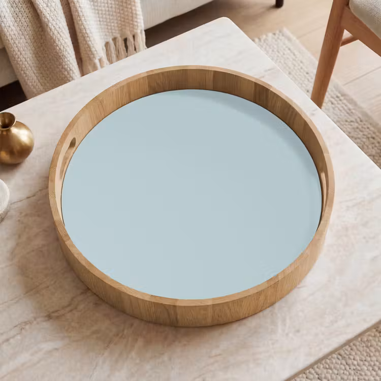 Slate - Blue - Blauw Dienblad Rond middel 914 -sfeer1