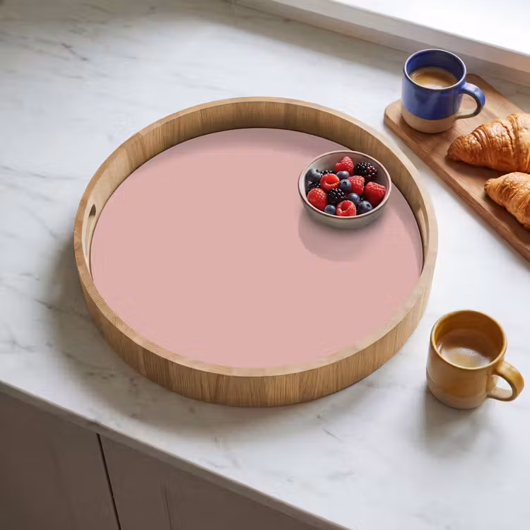 Soft - Blush - Roze Dienblad Rond middel 914 -sfeer2